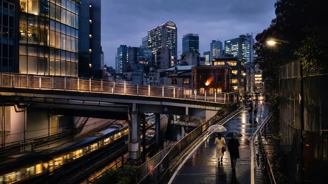 Tokyo skyline at night